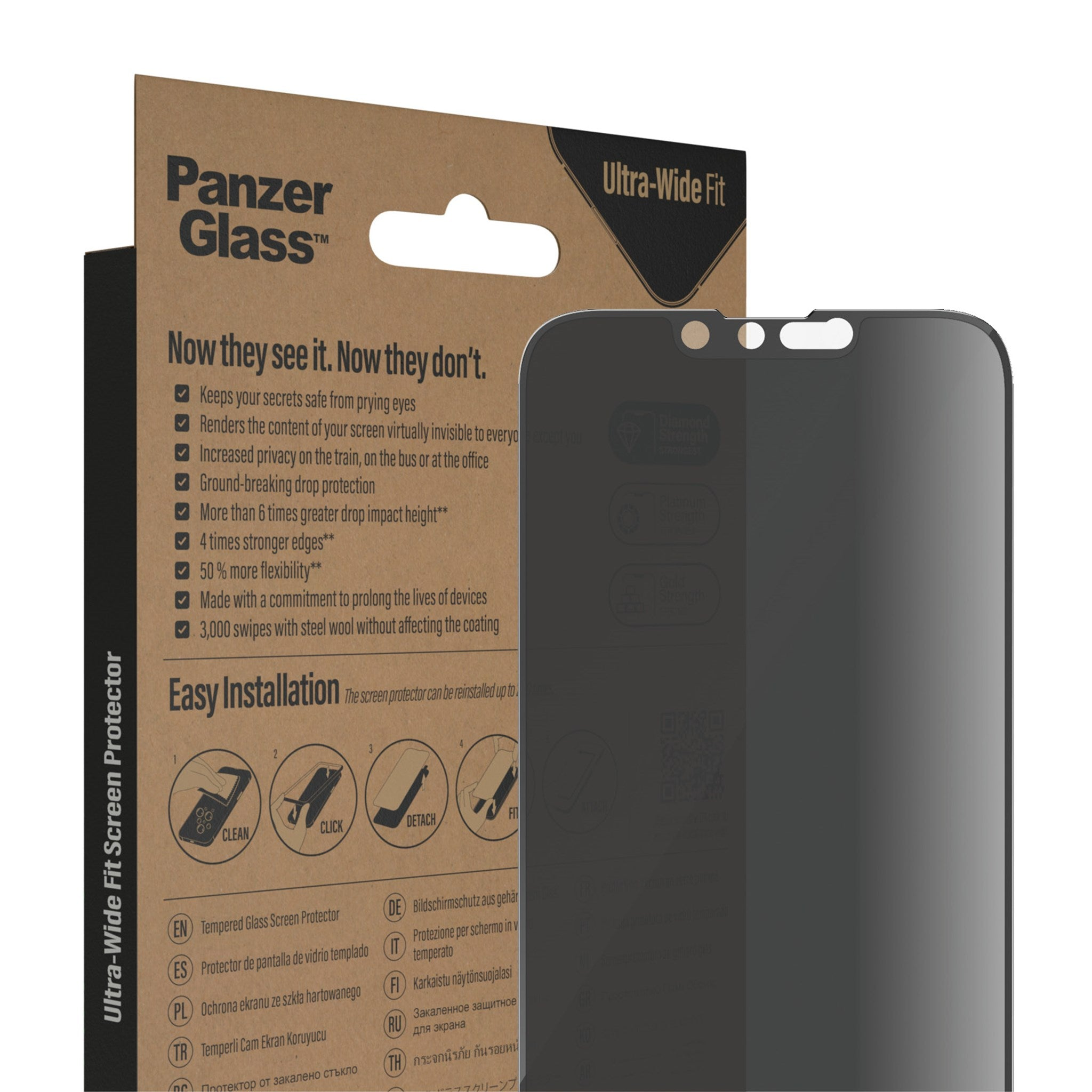 PANZERGLASS 14 iPhone iPhone iPhone | Displayschutz(für Apple | Pro Apple iPhone | Pro) | EasyAligner 13 Ultra-Wide 13 14 | m. 13 13 Fit