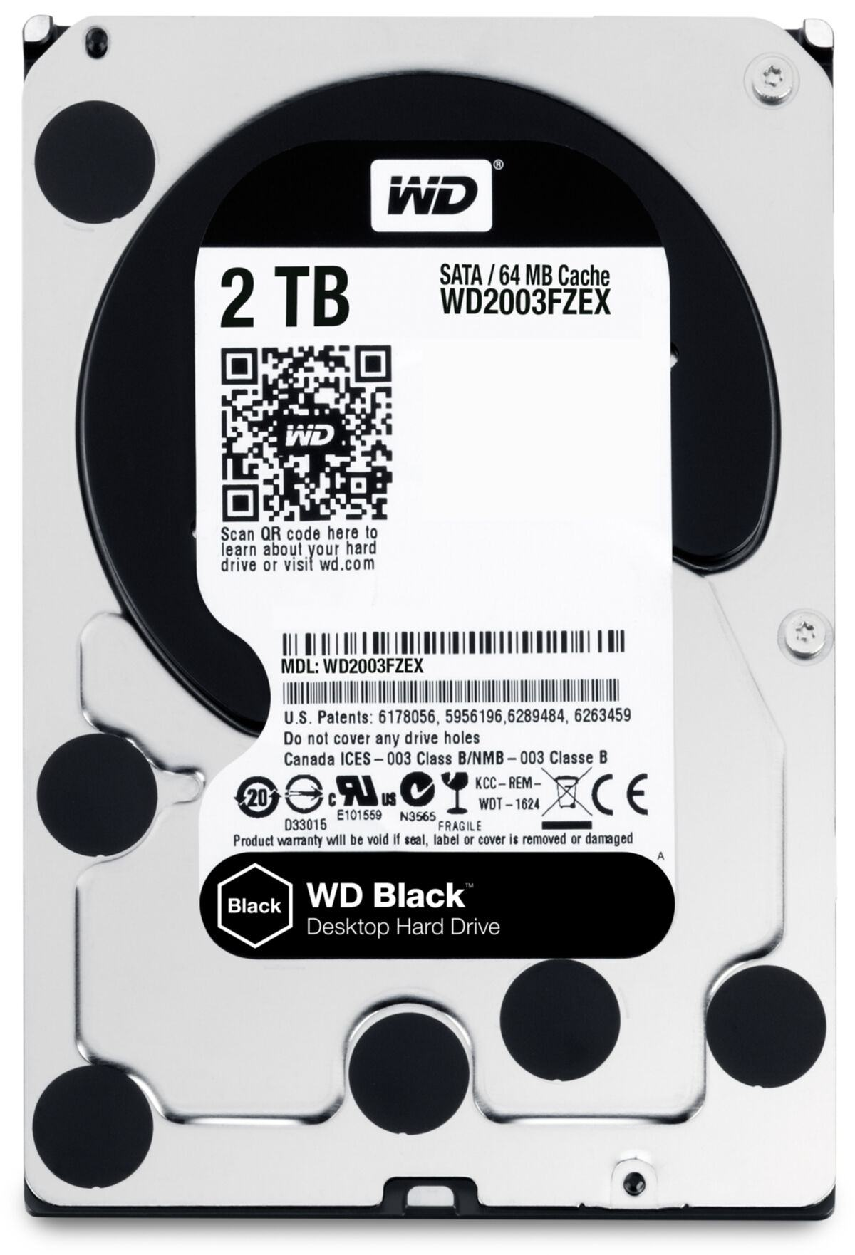 WESTERN DIGITAL WD Black MB intern Performance 6Gb/s, Drive Zoll, 2TB, WD2003FZEX), - Hard 64 3,5 2 TB, (SATA HDD