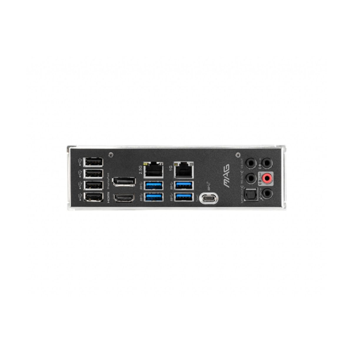 Computer-Motherboard-Anschlüsse. Mehrere Anschlüsse, mit transparenter Abdeckung.