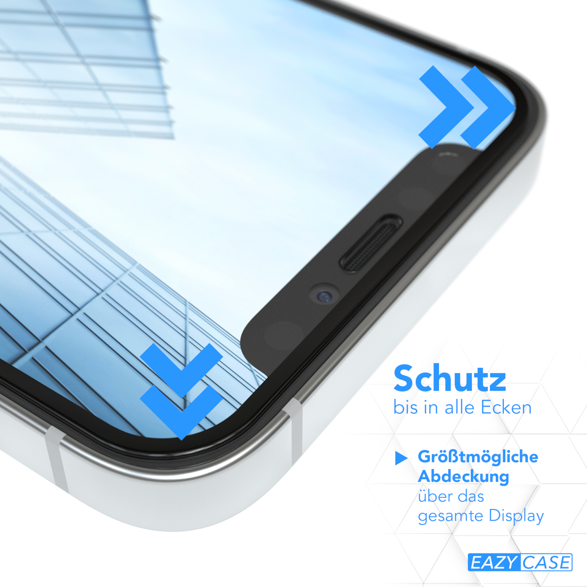 Ein Handy-Bildschirm, der durch einen Displayschutz geschützt ist.