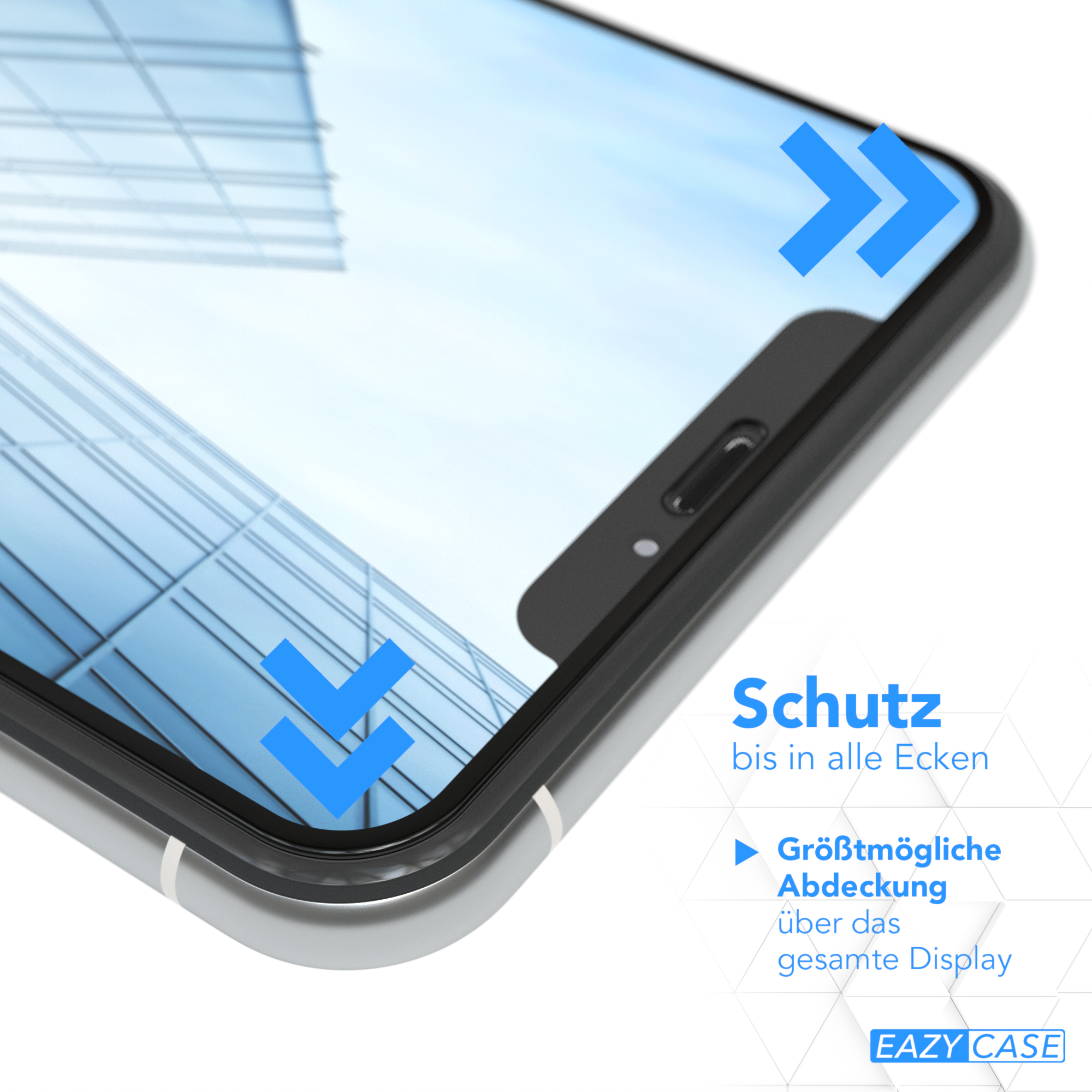 Ein Handy-Bildschirm, der durch einen Displayschutz geschützt ist.