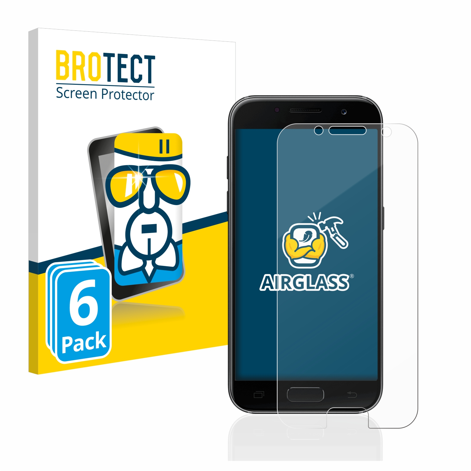 BROTECT Samsung A3 klare Airglass Schutzfolie(für 2017) Galaxy 6x