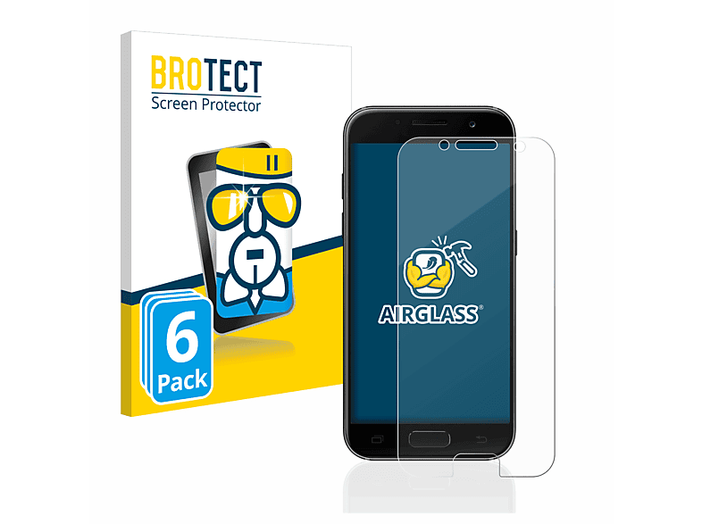 BROTECT Samsung A3 klare Airglass Schutzfolie(für 2017) Galaxy 6x