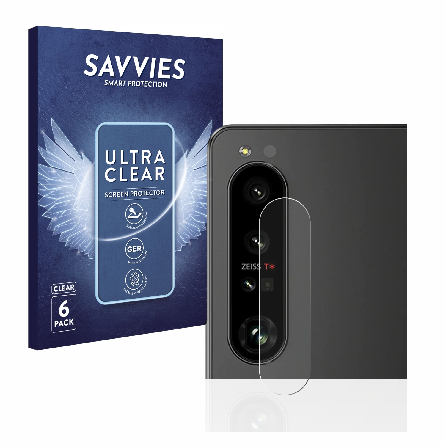 SAVVIES 6x klare (Rückseite)) Schutzfolie(für Sony 1 Xperia IV