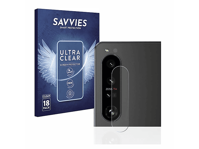 SAVVIES 18x klare Schutzfolie(für Sony (Rückseite)) 1 IV Xperia