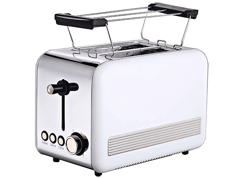 SCHÄFER Retro 2 Toaster Weiß-Rosegold (850 Watt, Schlitze: 2)