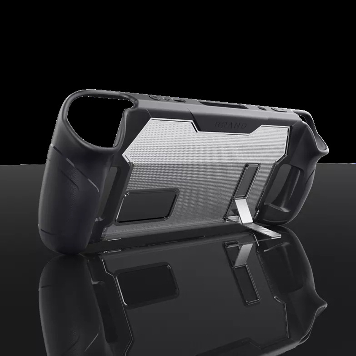 TADOW Steam-Konsolen-Handheld-Hülle,mit für Partikeln,Kickstand Deck, Hülle Steam Schwarz Schutzhülle, Anti Grau Rutsch
