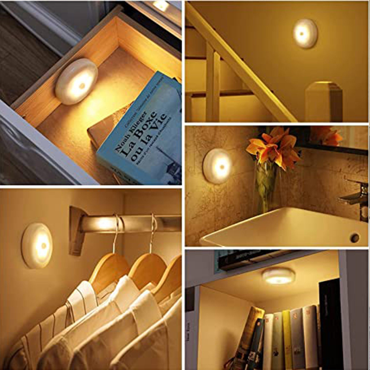 Flure/Schränke/Nachttisch KINSI Warmweiß LED-Induktions-Nachtlicht, Treppenlichter, Innenraumleuchte für
