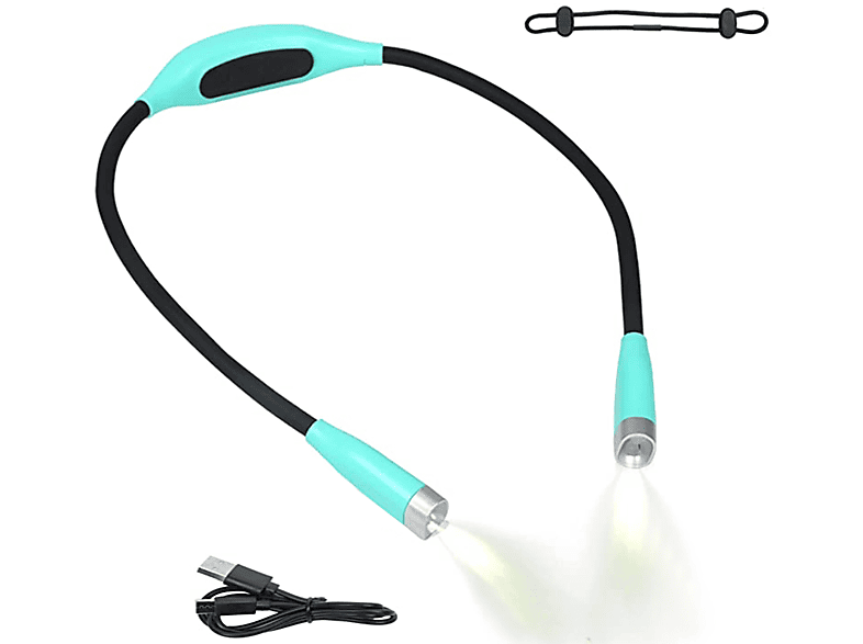 KINSI Neckholder-Licht, Hals Leselampe,LED-Beleuchtung,3 Farben einstellbar Leselampe Trikolore | Innenleuchten