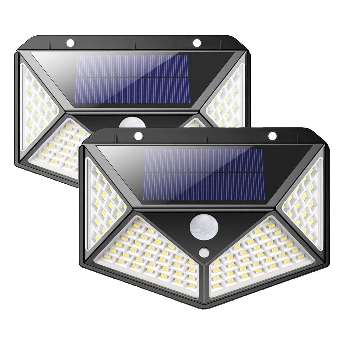 Solar-Wandleuchte, IP65 LED wasserdicht, Solar-Wandleuchte, weiß 270° Wandleuchte, Solar-Wandleuchte, 2pcs LAMON