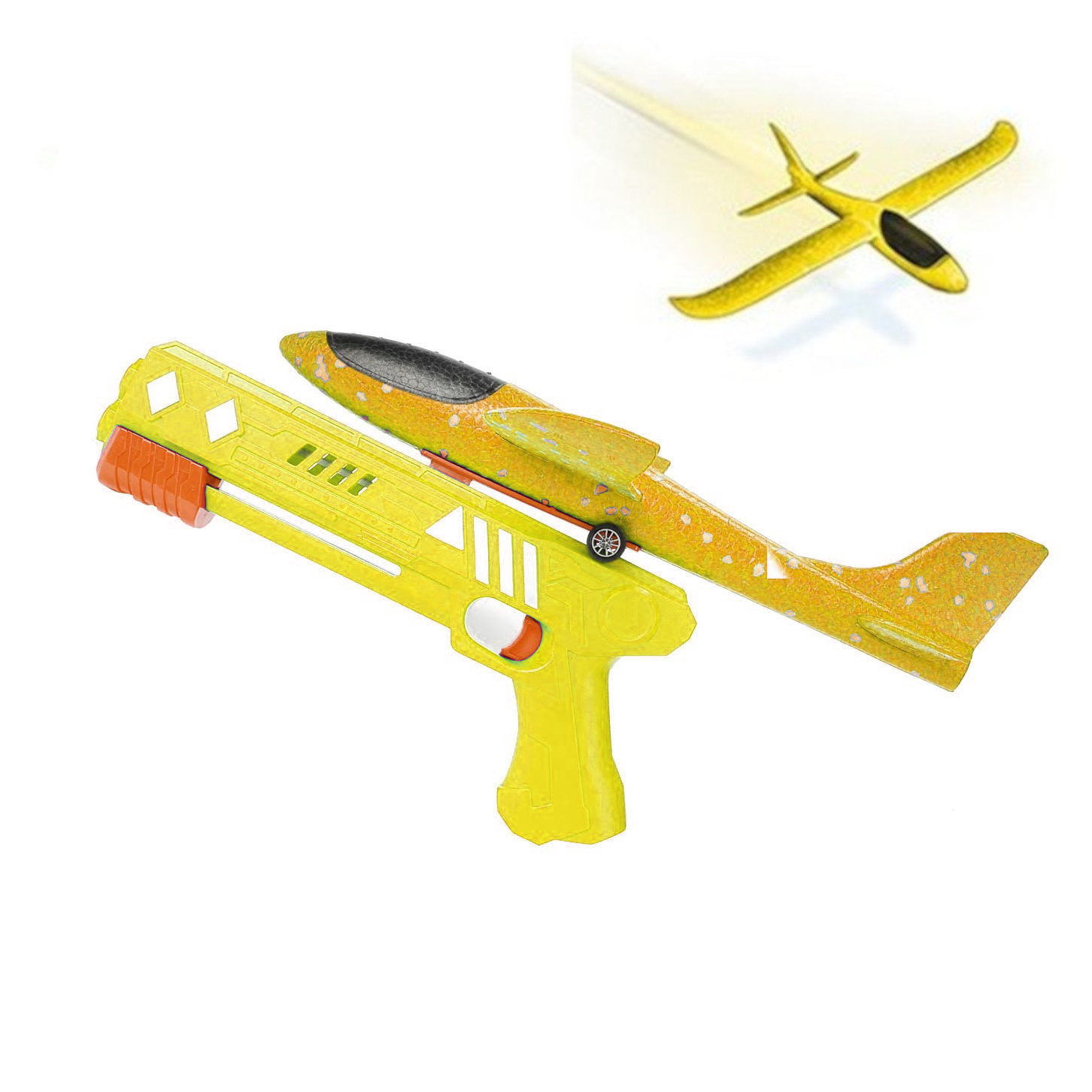 TOI-TOYS AIR Schaumstoff-Flugzeug mit Shooterpistole Wasserspielzeug