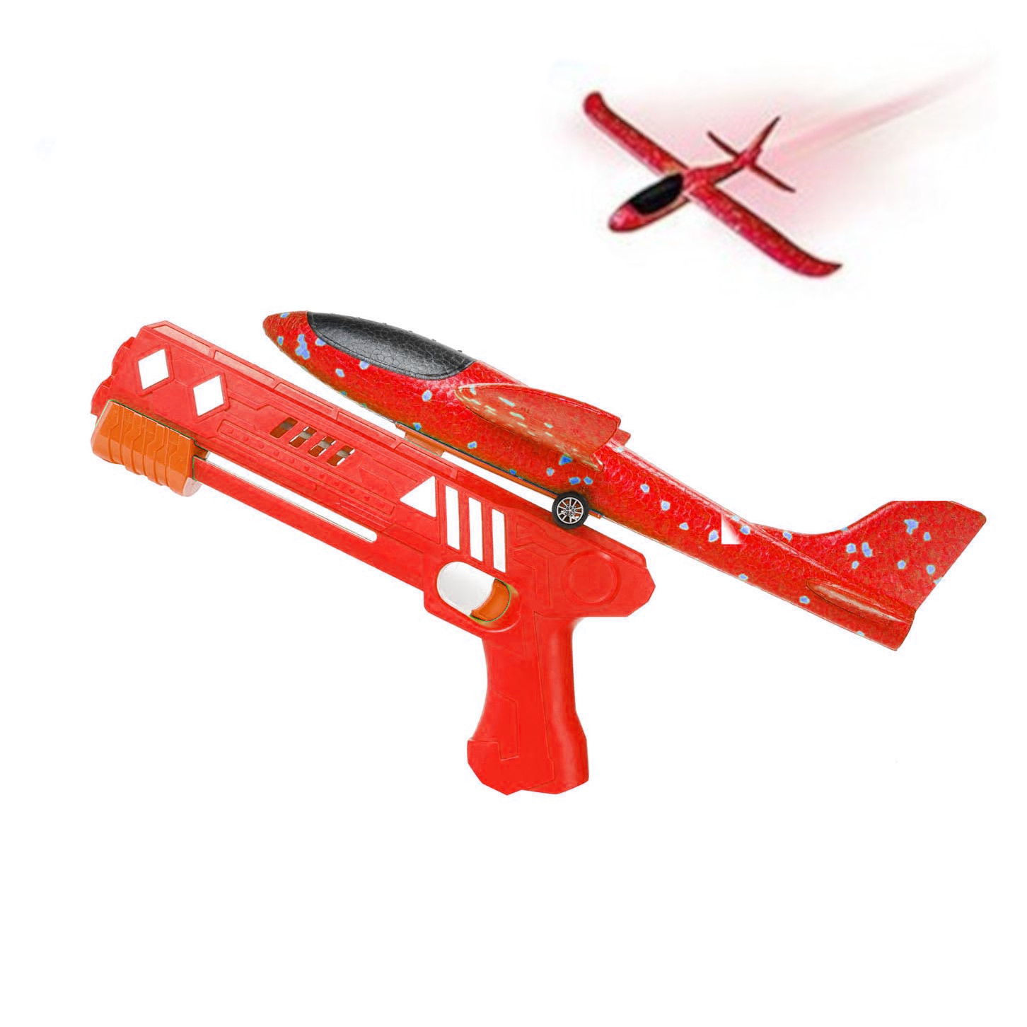 TOI-TOYS AIR Schaumstoff-Flugzeug Wasserspielzeug Shooterpistole mit