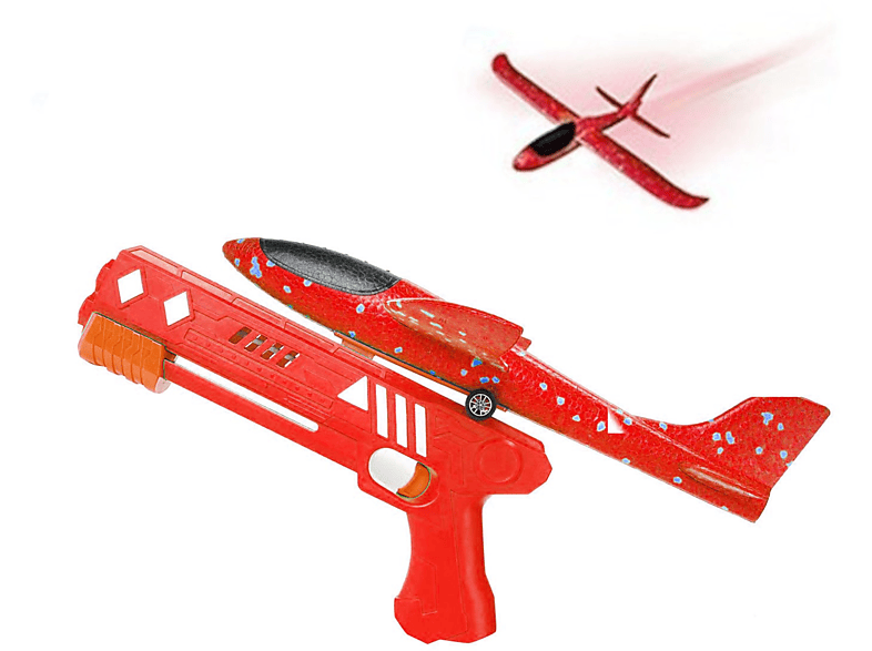 TOI-TOYS AIR Schaumstoff-Flugzeug Wasserspielzeug Shooterpistole mit