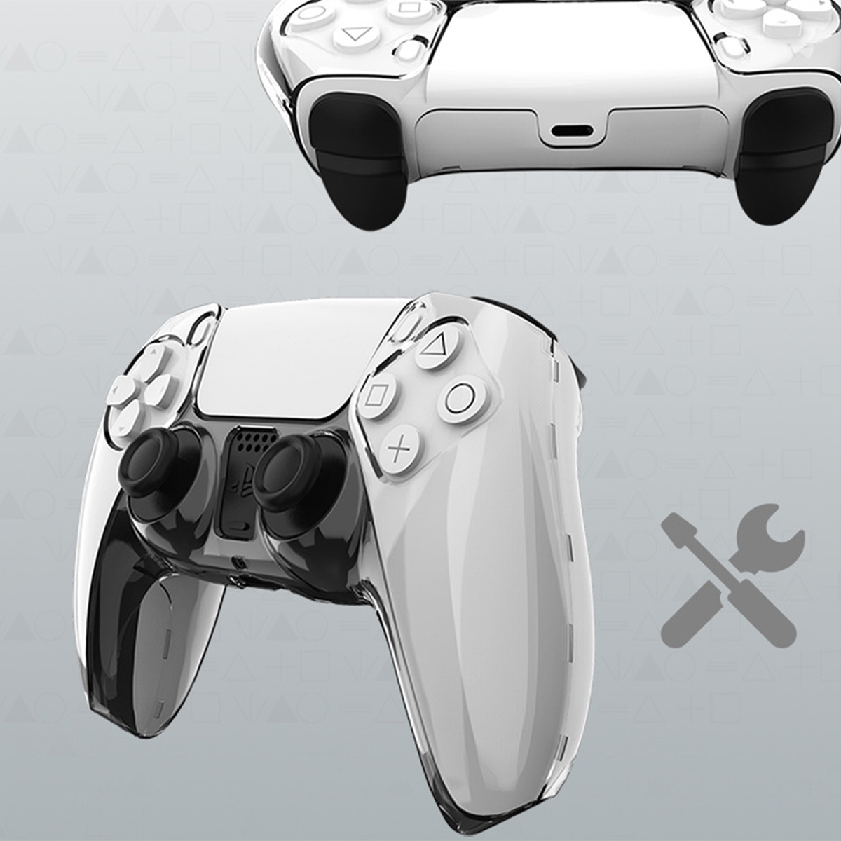 TADOW abwaschbar, für PS5, durchsichtig Schutzhülle Gamepad-Kristall-Schutzhülle, Konsolenzubehör,