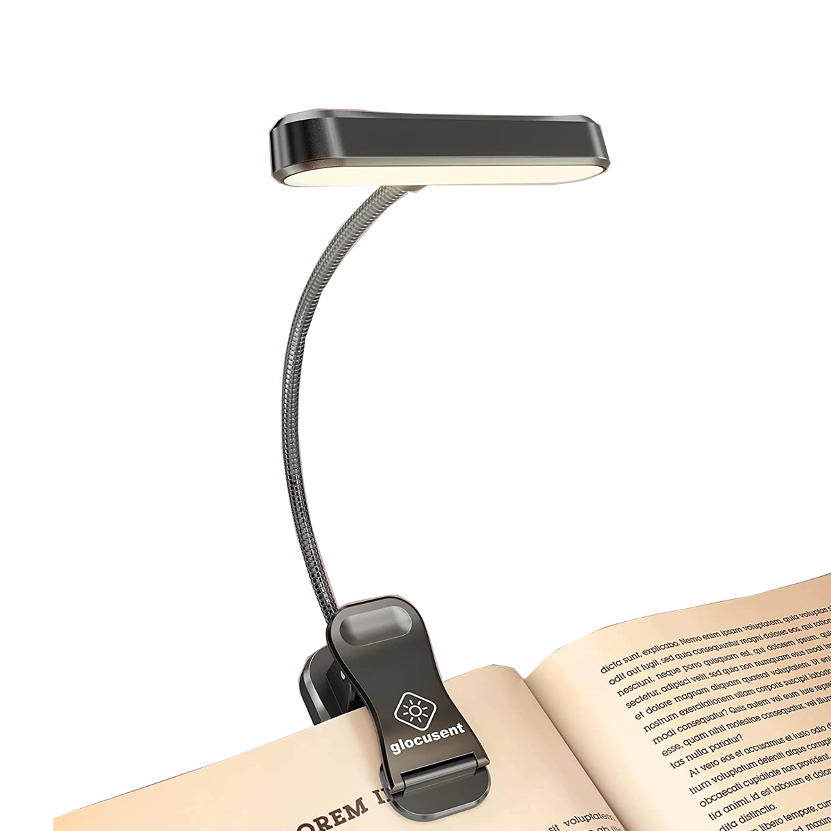 KINSI Leselicht, Mini-Buchlampe, Helligkeitsstufen, Wiederaufladbares LED-Leuchte Drei 5 Klemme Farben Farben und 3 mit Aufladbare
