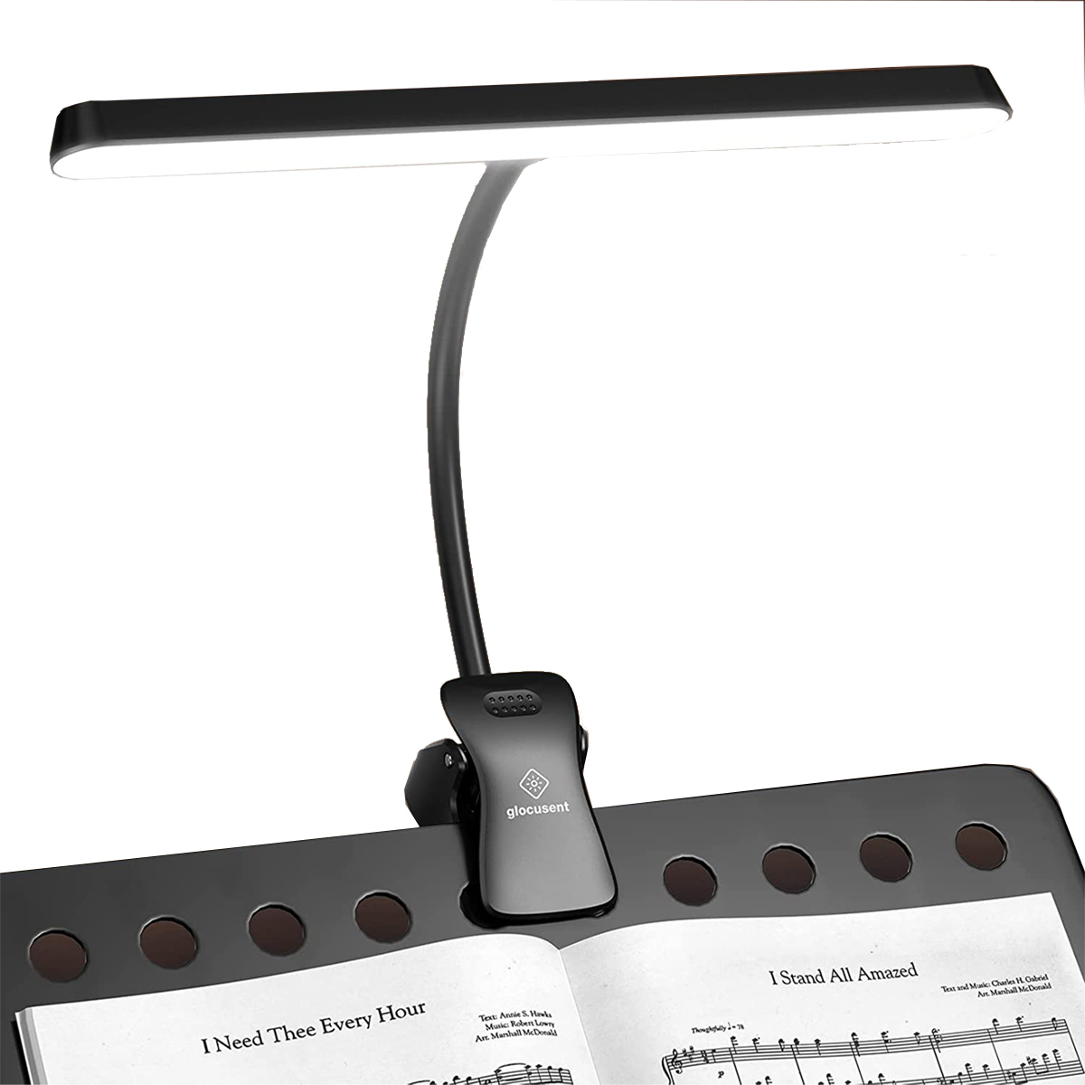 und Augenpflegende Klavier,Noten Helligkeit,für 5 KINSI Aufladbare Clip-On-Klavierleuchte,3 Klemme Farben Weiß LED-Leuchte mit