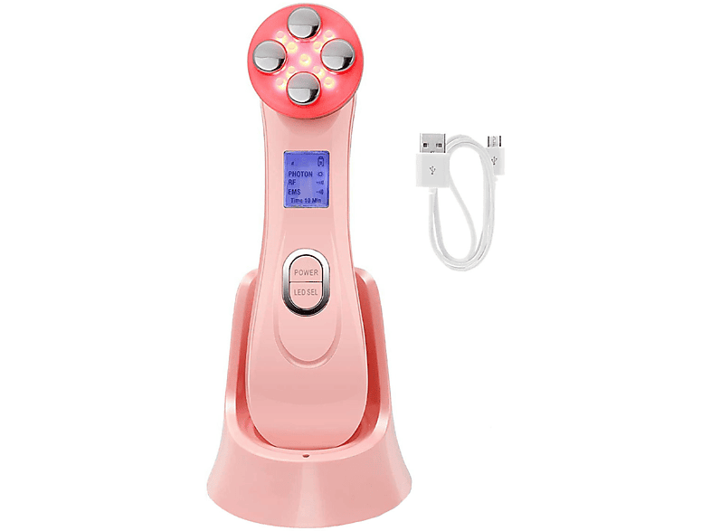 SCHEIFFY Radiofrequenz-Schönheitsgeräte, Massage, Anti-Falten/Anti-Aging Rosa Schönheitsgerät Muskelstimmulation