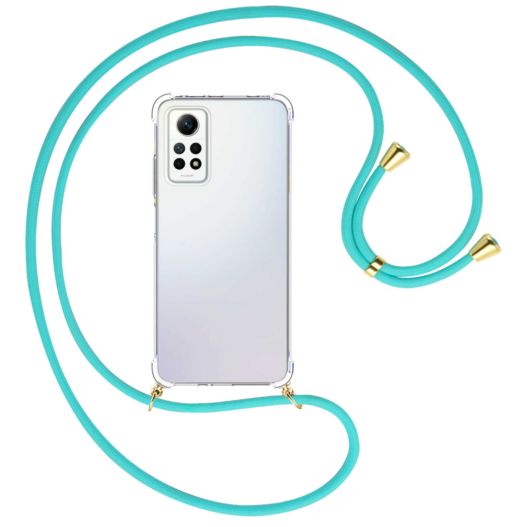 MTB MORE Kordel, Redmi 4G, gold Pro Türkis 12 ENERGY Backcover, / Umhänge-Hülle Xiaomi, Note mit