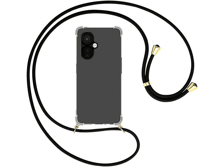 MTB MORE ENERGY Umhänge-Hülle Backcover, / Nord CE mit Kordel, 3 5G, Schwarz gold Lite OnePlus