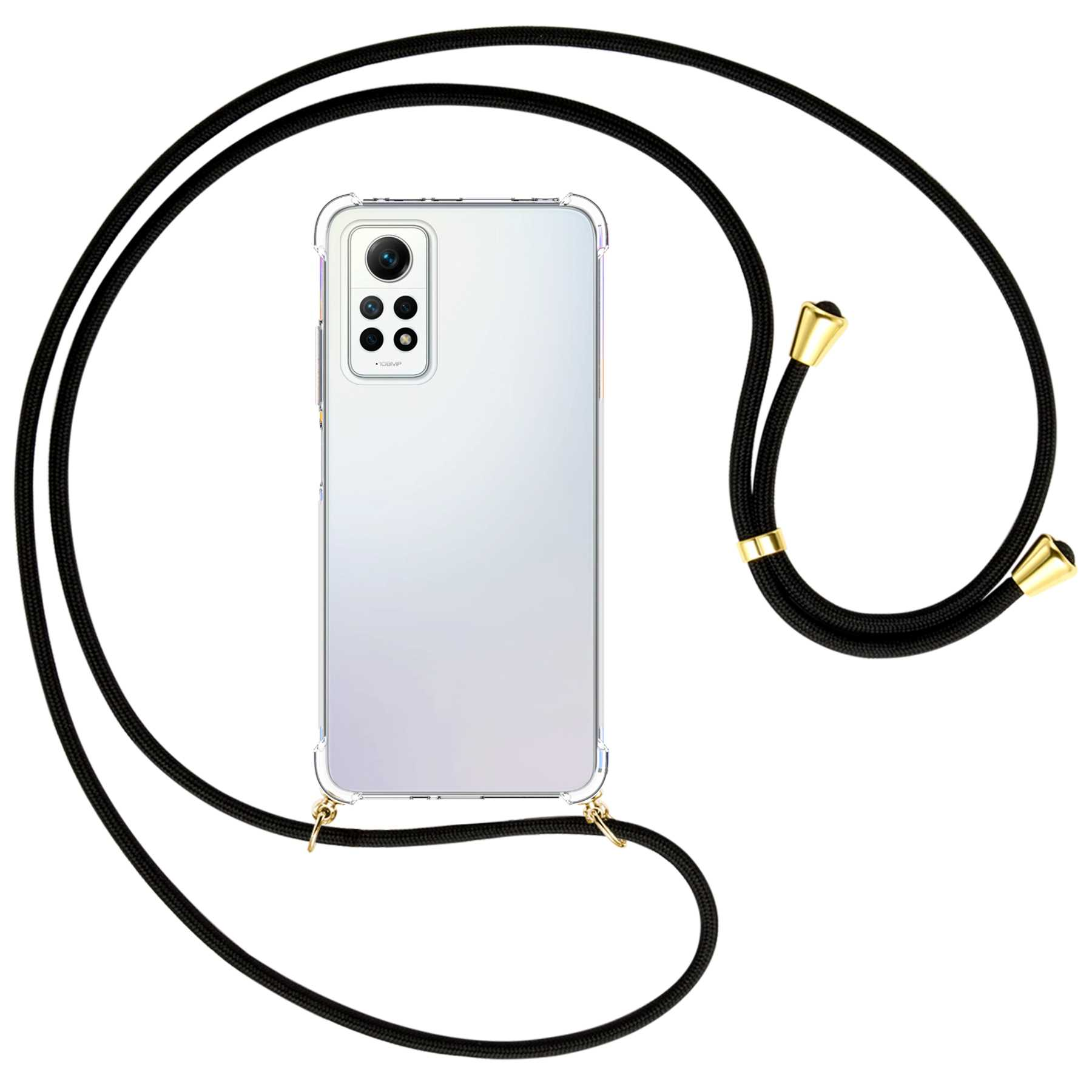 MTB MORE ENERGY / gold Note Pro Umhänge-Hülle 4G, Xiaomi, Schwarz mit Redmi Kordel, Backcover, 12