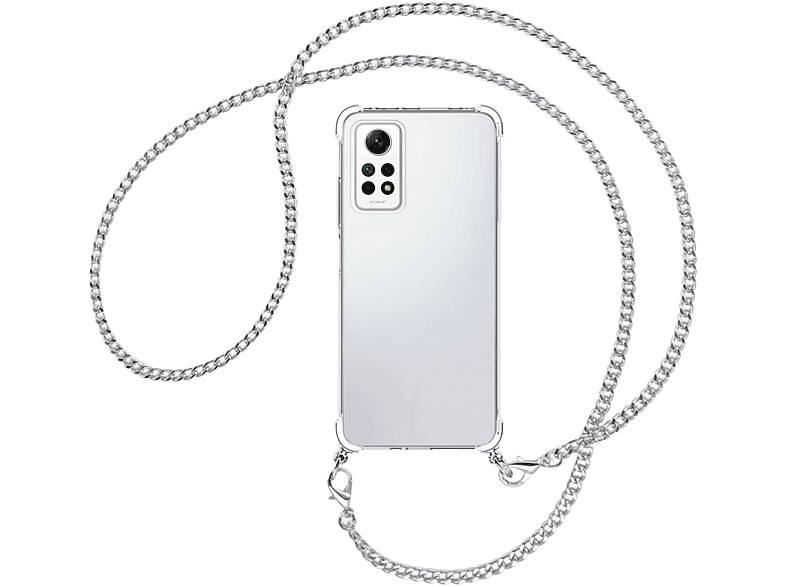 MTB MORE ENERGY Umhänge-Hülle mit Pro Xiaomi, (silber) Redmi Kette 4G, Metallkette, 12 Note Backcover