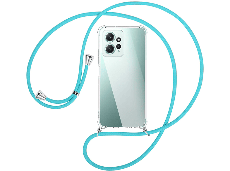 Note 12 Redmi 4G, mit Xiaomi, MTB Kordel, / Türkis Umhänge-Hülle Backcover, silber MORE ENERGY