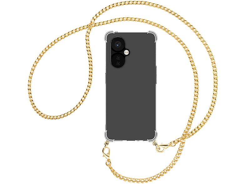 Lite Kette CE 5G, Umhänge-Hülle mit OnePlus, 3 ENERGY Nord MTB MORE (gold) Metallkette, Backcover,