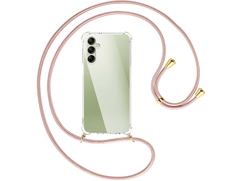 A14 Kordel, MORE 4G, Umhänge-Hülle gold ENERGY Backcover, mit Galaxy Rosegold / MTB Samsung,