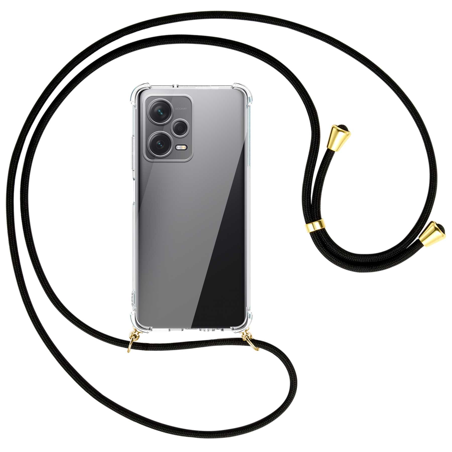 MTB MORE ENERGY Plus, / Pro Backcover, Schwarz 12 Kordel, mit gold Note Umhänge-Hülle Redmi Xiaomi