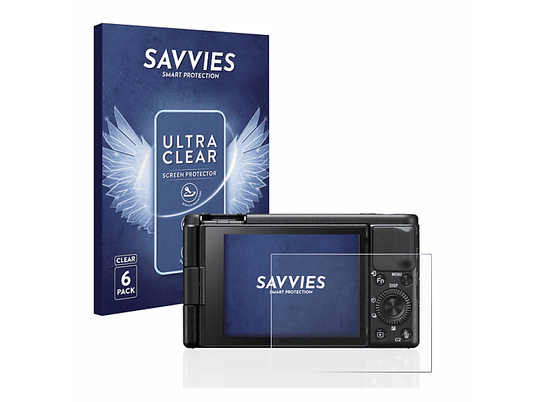 SAVVIES 6x Schutzfolie(für ZV-1) klare Sony