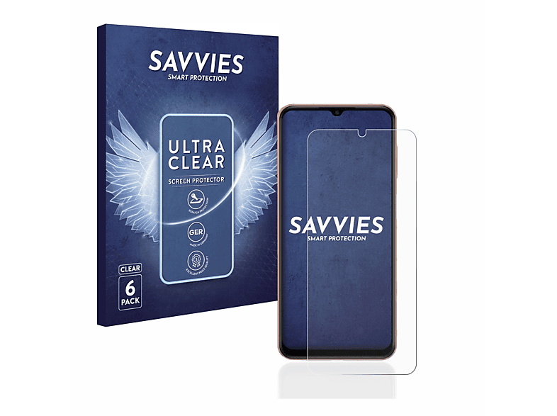 6x Galaxy SAVVIES F14) Samsung Schutzfolie(für klare