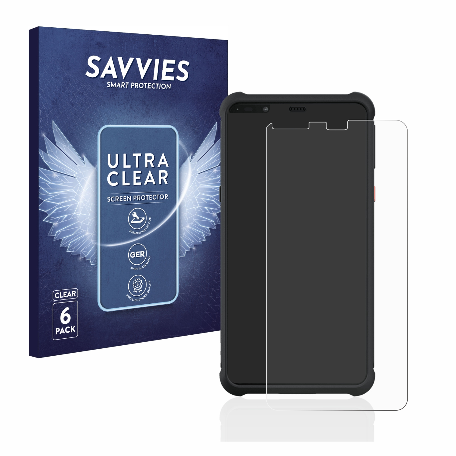 SAVVIES 6x Bartec klare Schutzfolie(für Pixavi Phone)