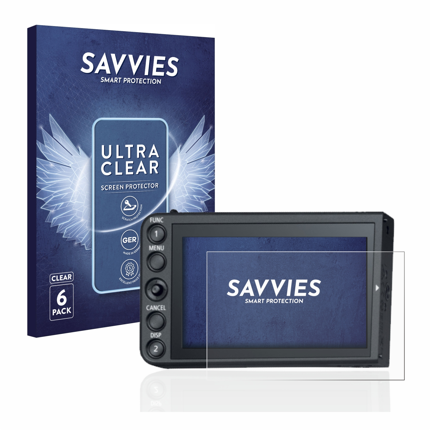 SAVVIES LCD Schutzfolie(für 6x LM-V1) klare Monitor Canon