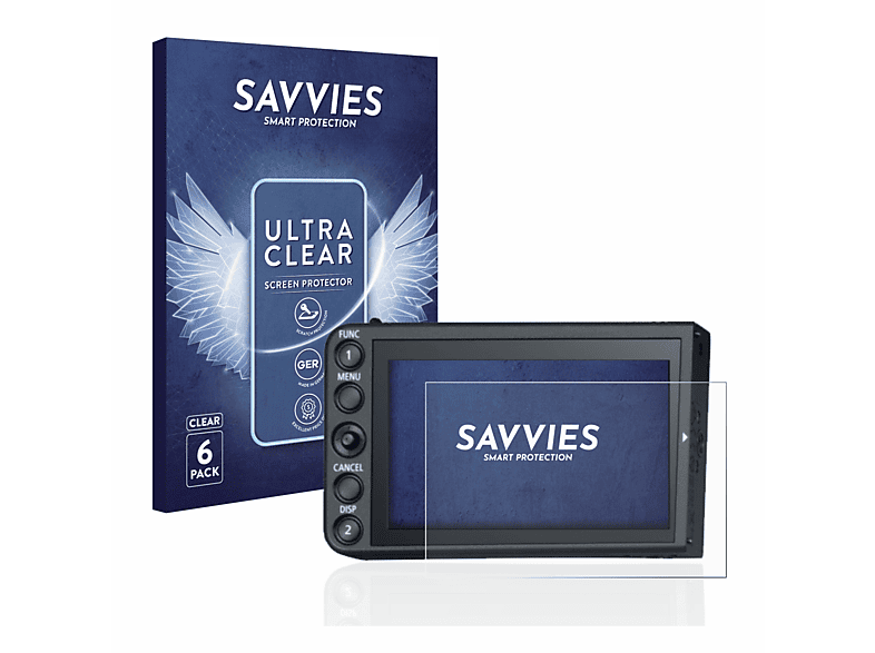 SAVVIES 6x klare Schutzfolie(für Canon LCD Monitor LM-V1)