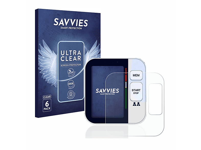 SAVVIES 6x klare Schutzfolie(für Visomat Comfort Eco)