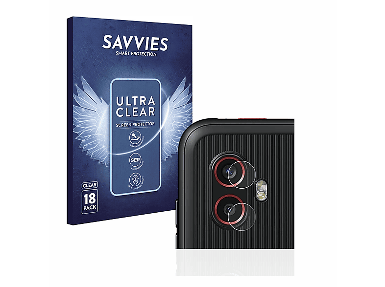 SAVVIES 18x klare Schutzfolie(für 6 Enterprise Pro Xcover Samsung Galaxy Edition)