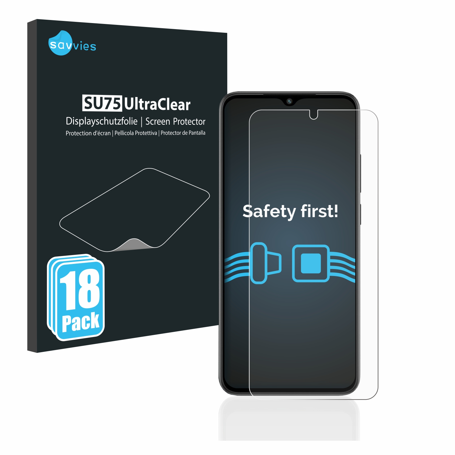 SAVVIES 18x klare Schutzfolie(für Xiaomi Redmi A2)