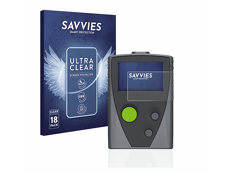 SAVVIES 18x klare Schutzfolie(für Swissphone Boss 915)