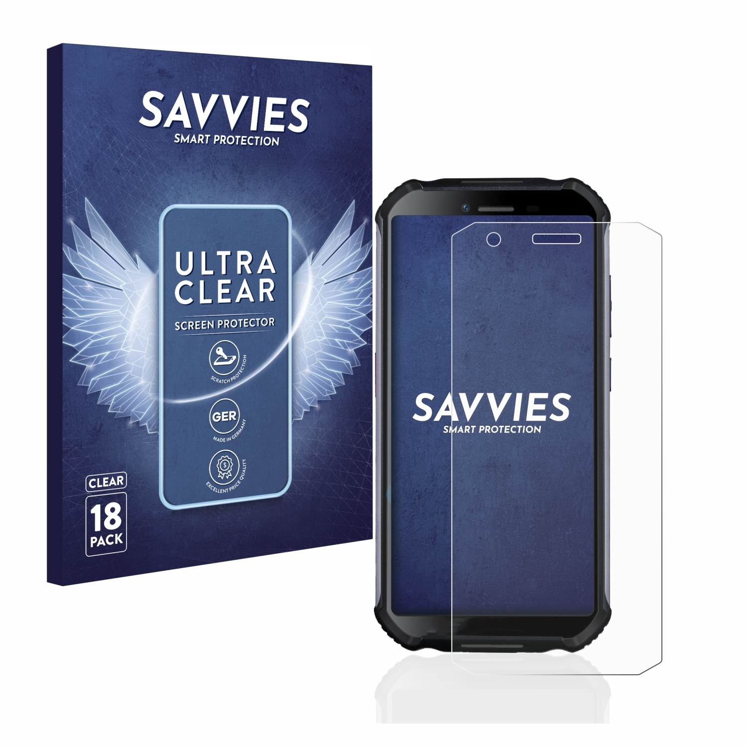 SAVVIES 18x klare Schutzfolie(für Doogee S41)