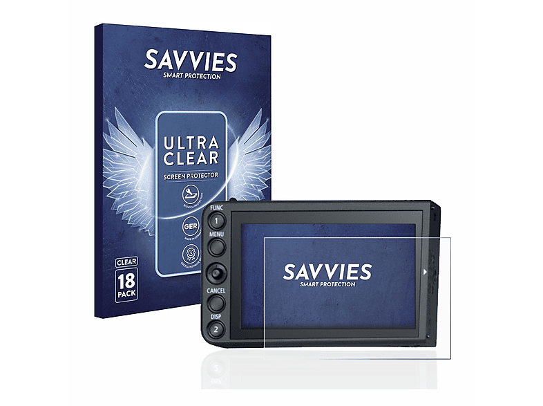 SAVVIES 18x klare Schutzfolie(für Canon LCD Monitor LM-V1)