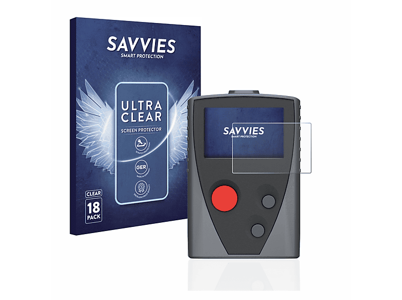 SAVVIES 18x klare Schutzfolie(für Swissphone Boss 935)
