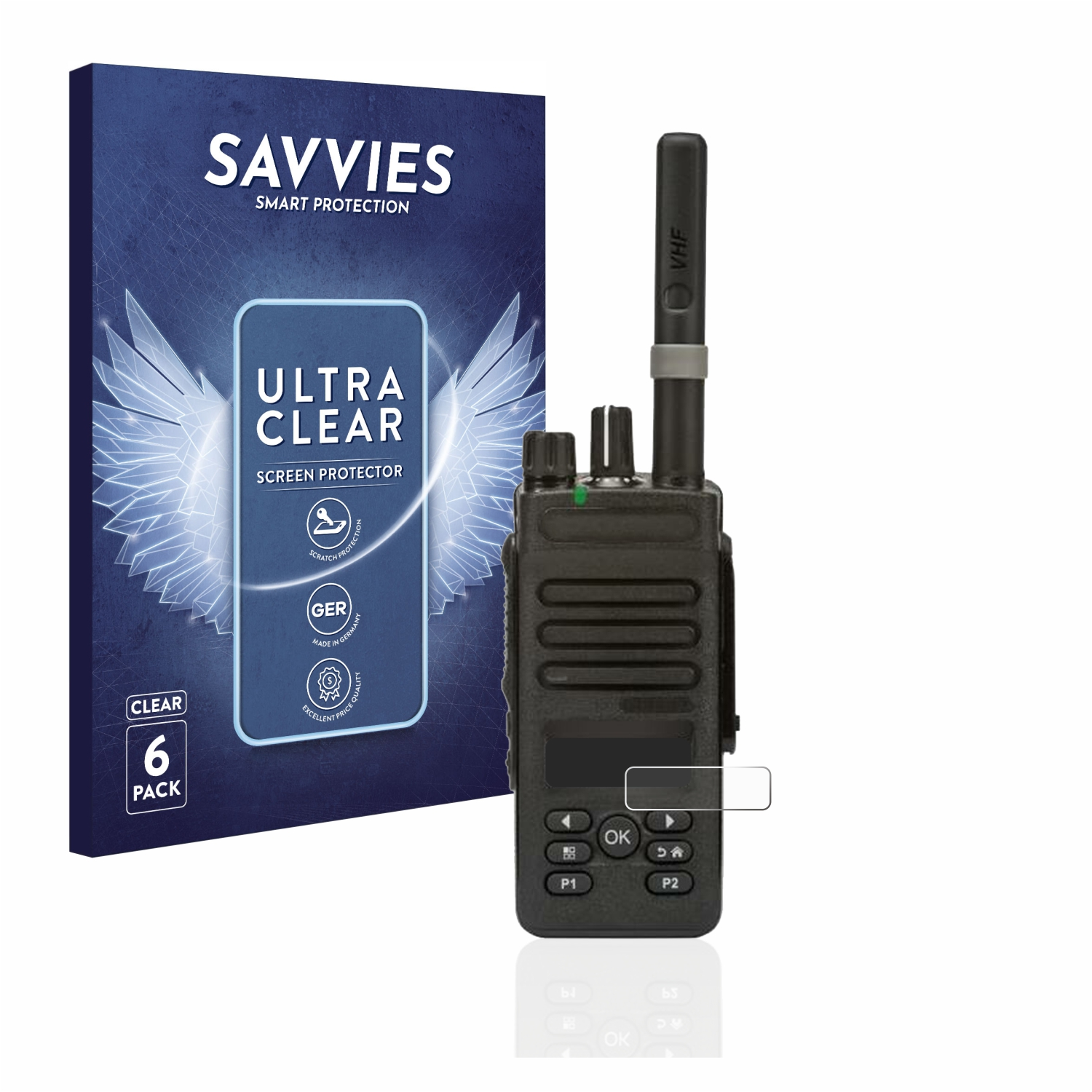 SAVVIES 6x klare DP2600E) Schutzfolie(für Motorola