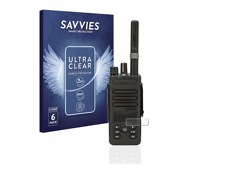 DP2600E) Schutzfolie(für SAVVIES klare 6x Motorola