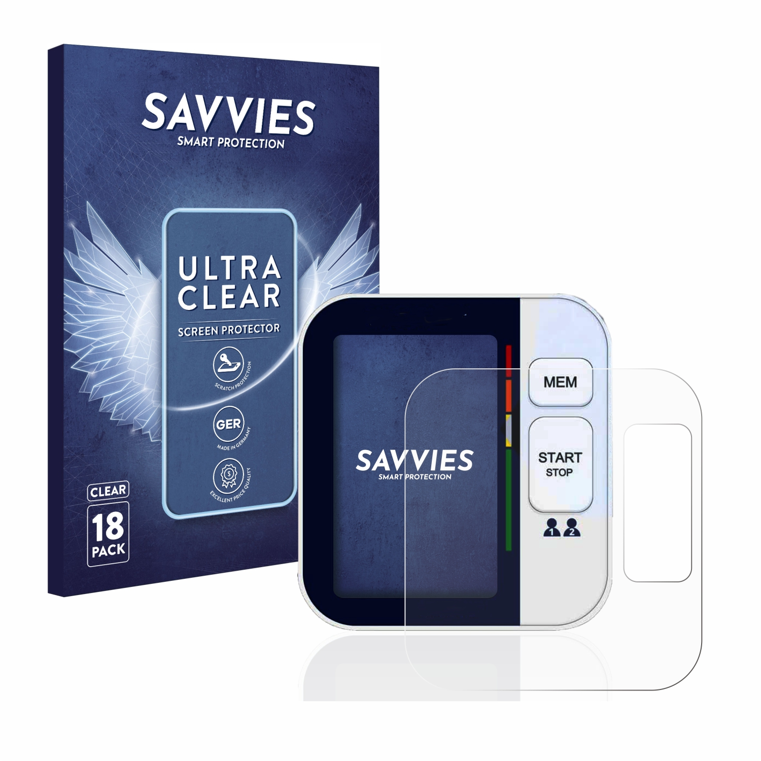 SAVVIES 18x klare Schutzfolie(für Visomat Eco) Comfort