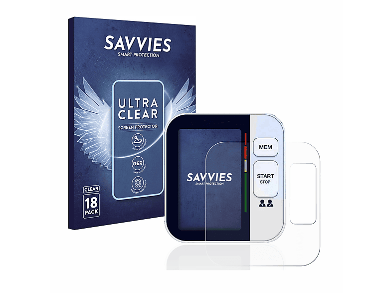 SAVVIES 18x klare Schutzfolie(für Visomat Comfort Eco)