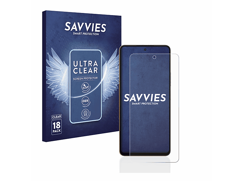 SAVVIES 18x klare iQOO Schutzfolie(für Vivo Z7x)