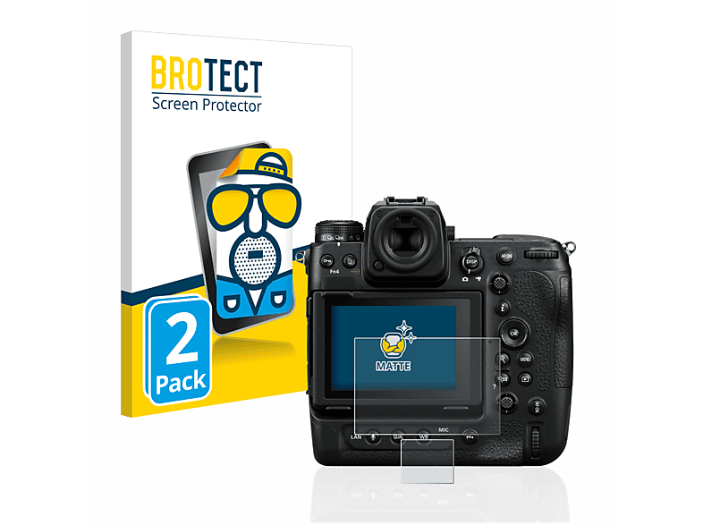 2x + (Display 9 Nikon BROTECT Z matte Schulterdisplay)) Schutzfolie(für