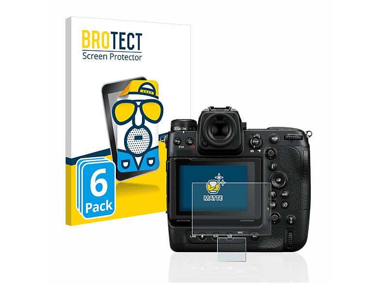 BROTECT 6x matte Schutzfolie(für Nikon Z 9 (Display + Schulterdisplay))