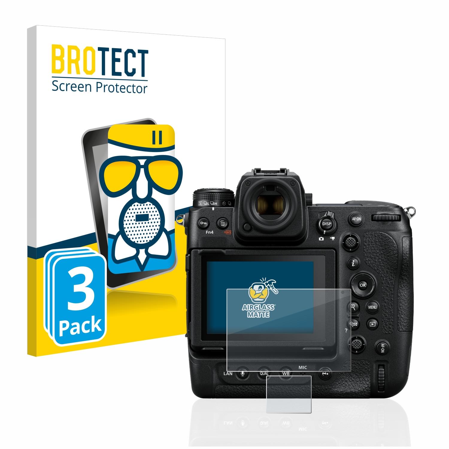 BROTECT 3x Nikon 9 matte (Display Schutzfolie(für Airglass Schulterdisplay)) Z 