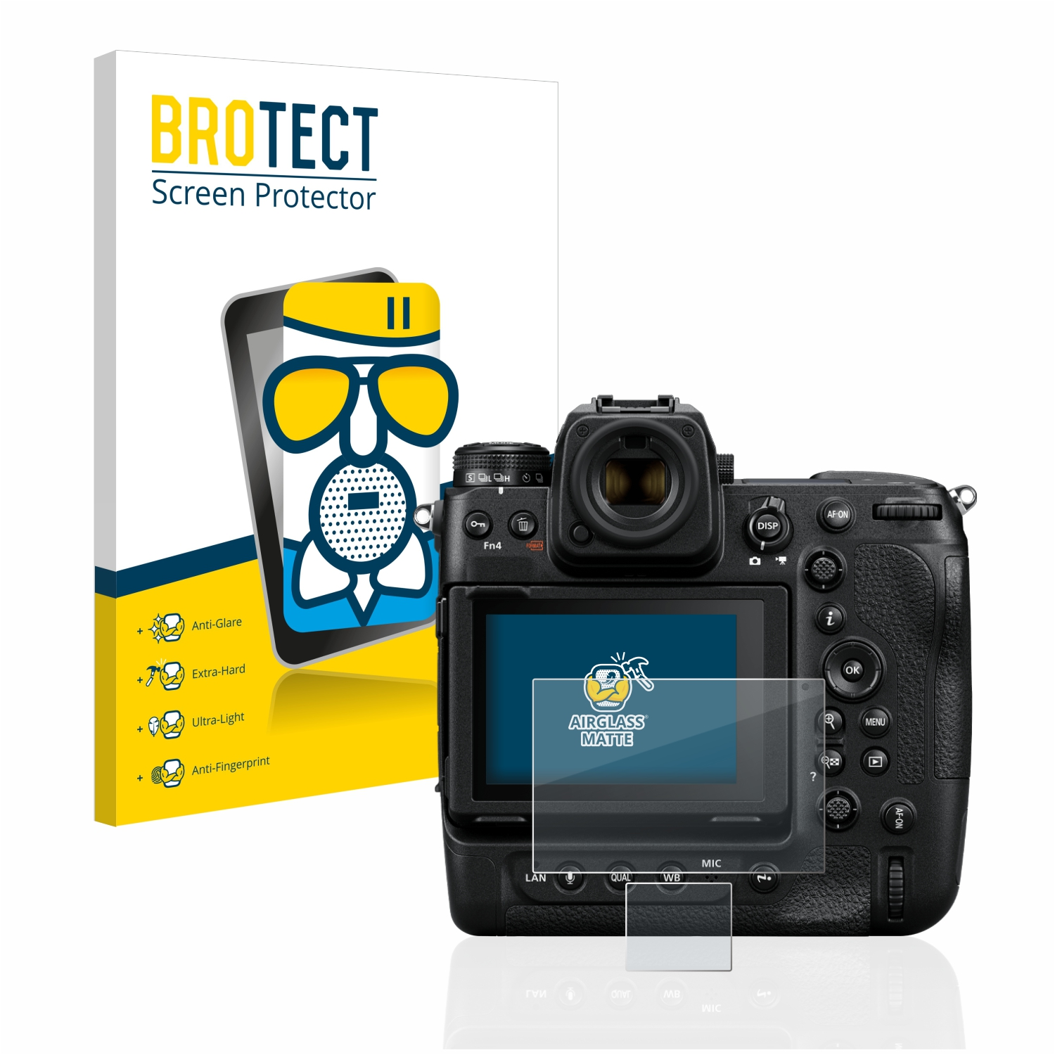 Schutzfolie(für Schulterdisplay)) BROTECT (Display matte Airglass 9 + Z Nikon